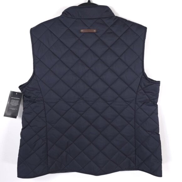 NWT LAUREN RALPH LAUREN Women’s Crest-Patch Diamond Quilted Vest Dark Navy LARGE - Picture 2 of 14